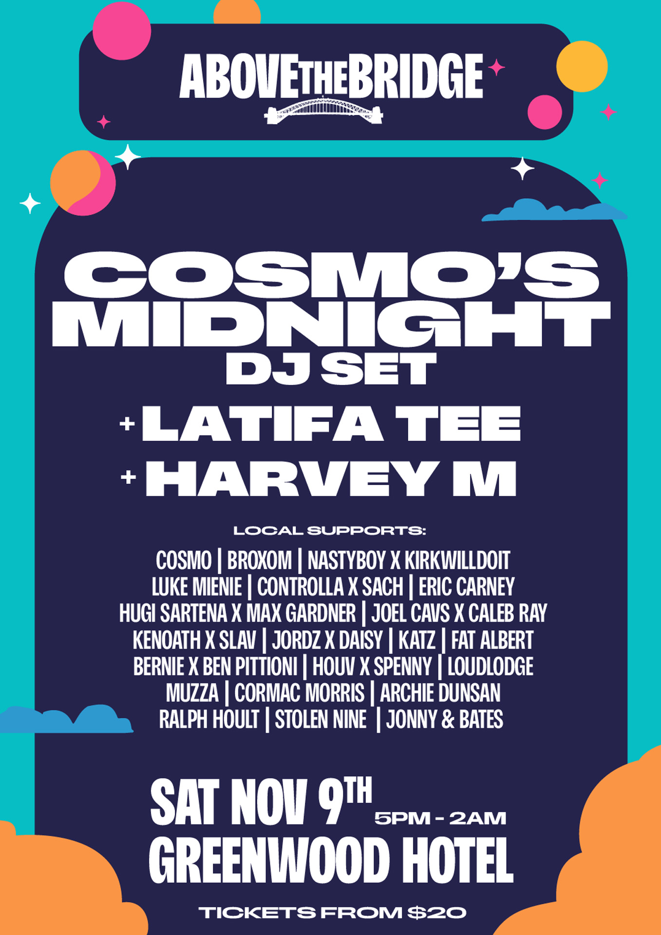 Cosmos Midnight DJ set at Greenwood Hotel 9 November